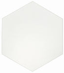 Flow White 8x9 Hexagon Porcelain Tile.
