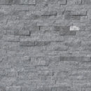 Glacial Gray Marble 6x24 Stacked Stone Ledger Panel.