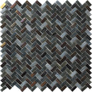 GLAMOUR ESPIGA DARK Glass Mosaic Tile.