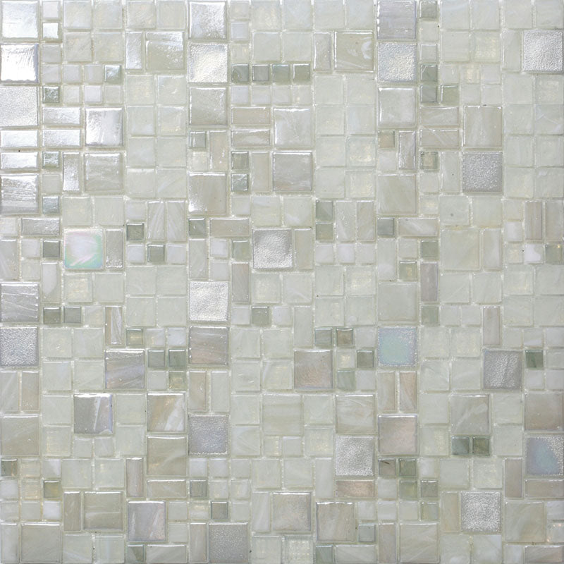 GLAMOUR TAYLOR PEARL Glass Mosaic Tile.
