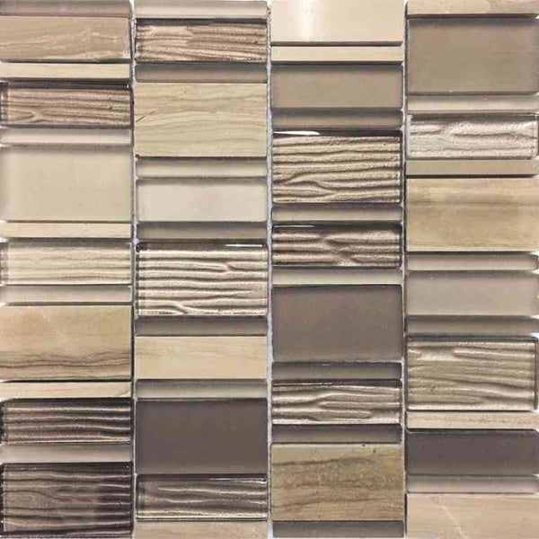 HAWAII BEACH BLOCKS SANDY glass, stone Mosaic Tile.