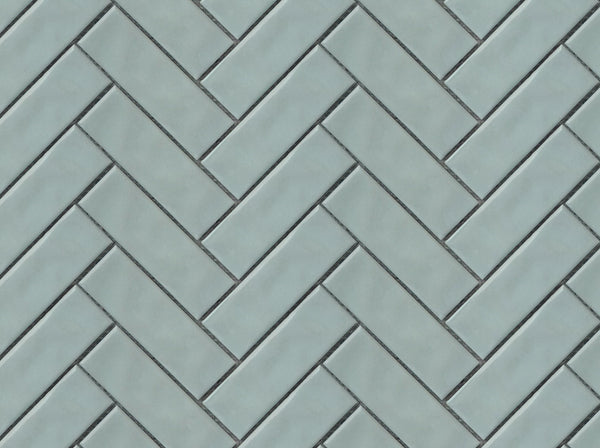 Jade 1x4 Herringbone Porcelain Mosaic Tile - Onlinetileshop.com