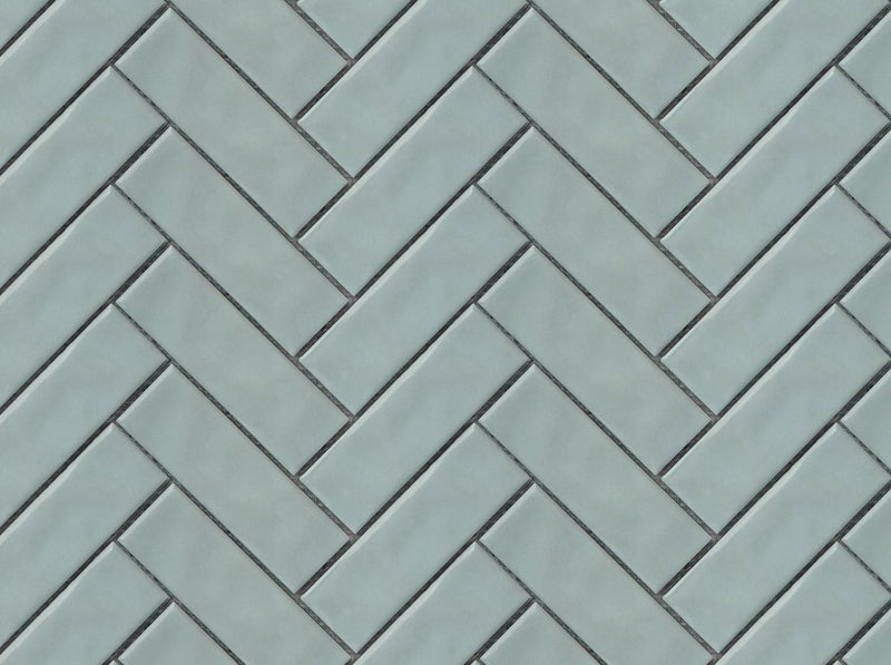 Jade 1x4 Herringbone Porcelain Mosaic Tile - Onlinetileshop.com