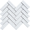 White Snow 1x4 Herringbone Porcelain Mosaic Tile - Onlinetileshop.com