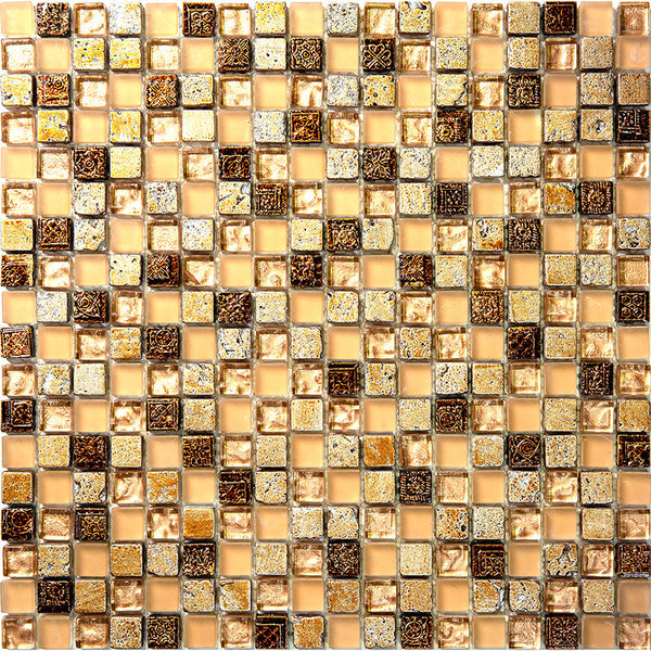 INKA MINI COPPER KETTLE glass, resin, stone Mosaic Tile.