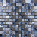 INKA STEEL BLUE glass, resin, stone Mosaic Tile.