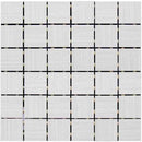 Linen White 12x2 Porcelain Mosaic Tile.