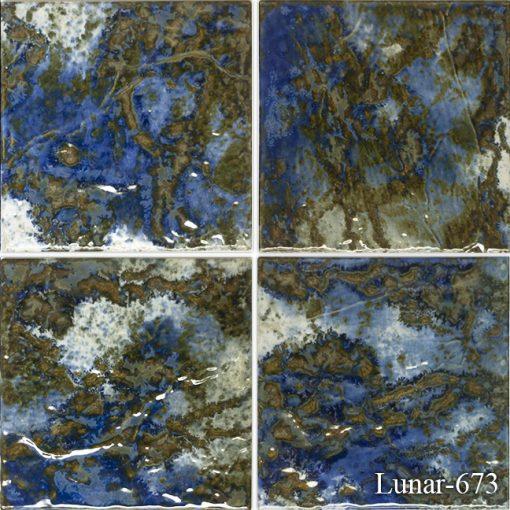 Lunar Peacock 6x6 Pool Tile Series.