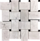 Marbella Old Town Nero Bianco Carrara / Eastern Black Mosaic Tile.