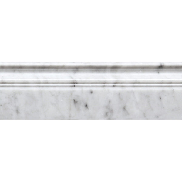 Moldings Carrara Base Polished Bianco Carrara Mosaic Tile.