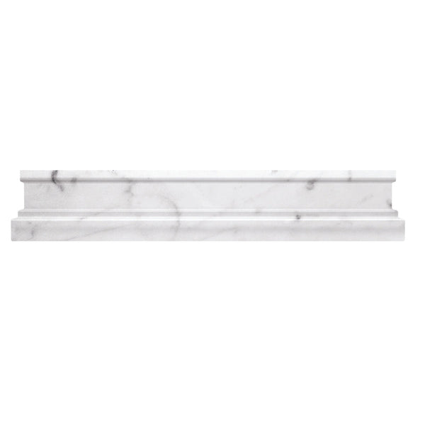 Moldings Carrara Metro Rail Bianco Carrara Mosaic Tile.
