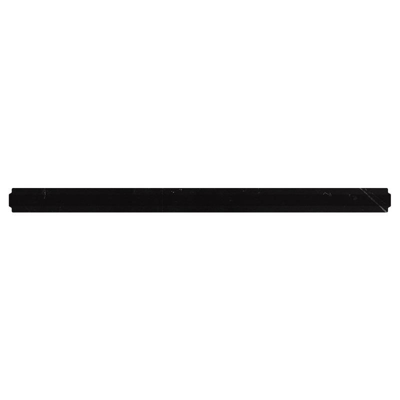 MOLDINGS NERO METRO PENCIL HONED Eastern Black Mosaic Tile.