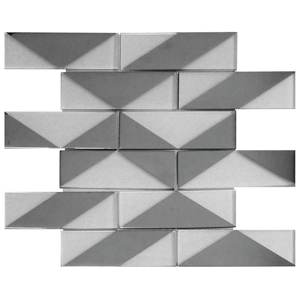 MONACO MONEGHETTI BLANC glass Mosaic Tile.
