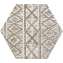 MOVEMENT  HExAGON DECO IVORY Porcelain Mosaic Tile.