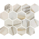 NANTUCKET TUCKERNUCK HEx Recycled glass Mosaic Tile.