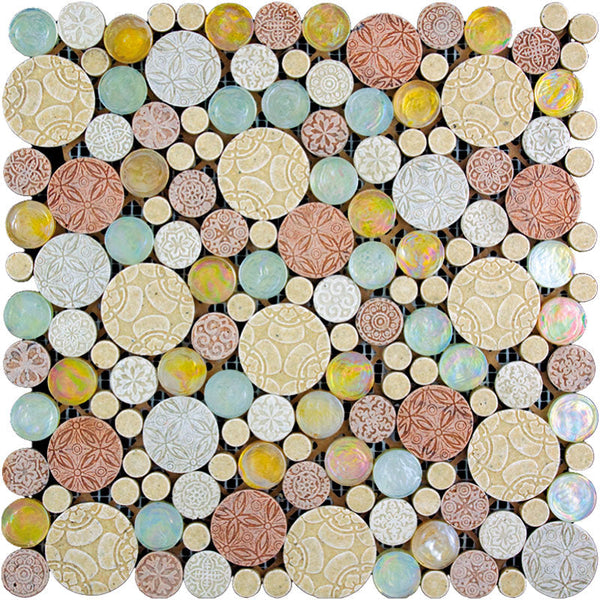 NETHERLANDS DISTRICT LIGHT glass, resin Mosaic Tile.