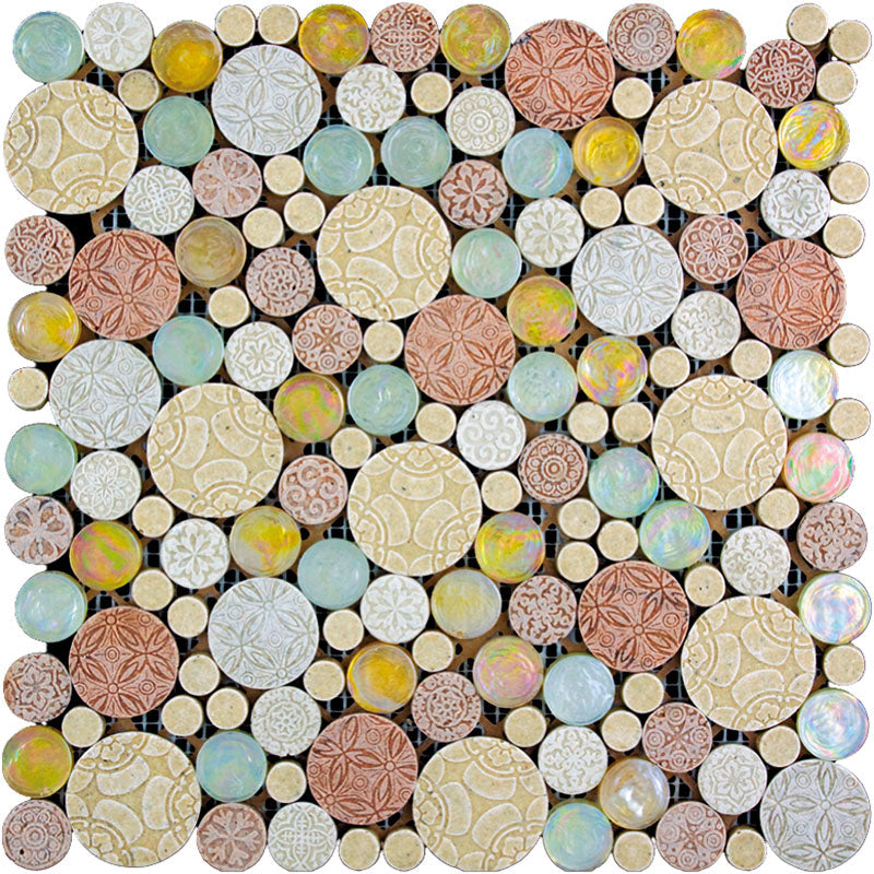NETHERLANDS DISTRICT LIGHT glass, resin Mosaic Tile.