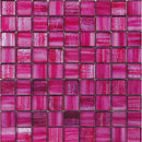 NETHERLANDS MONDRIAN FUSCIA glass Mosaic Tile.