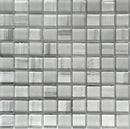 NETHERLANDS MONDRIAN SILVER glass Mosaic Tile.