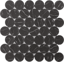 Rockart Nero Marquina Dots 12x12 Mosaic Tile.