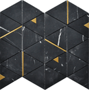 Rockart Nero Marquina Triangle 12x14 Marble Mosaic Tile.