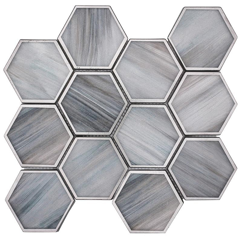 SAINT TROPEZ Saint Tropez Dusk Glass Mosaic Tile.