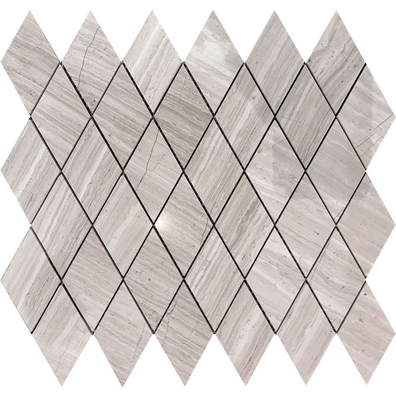 Savannah Avalon Wooden Gray Mosaic Tile.