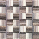 Savannah Kayton Wooden Gray Mosaic Tile.
