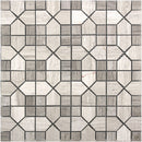 Savannah Savannah Square Wooden Gray Mosaic Tile.