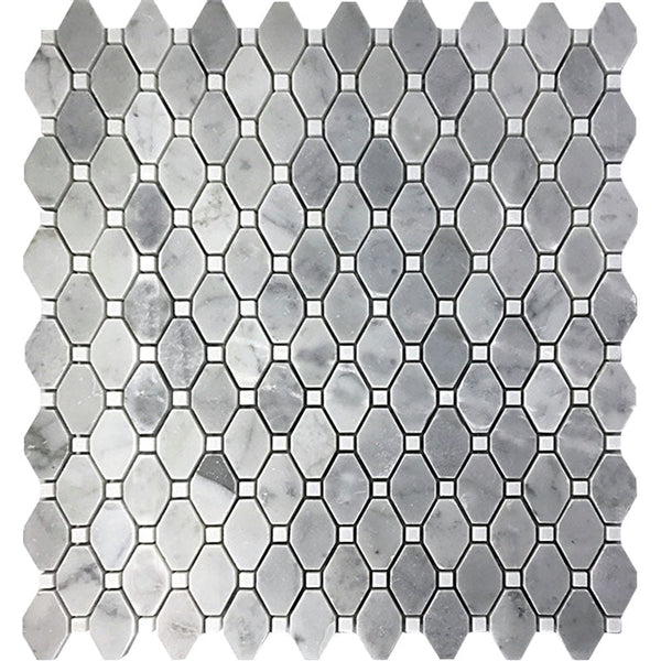 Seattle Ballard Bardiglio Nuvolato/eastern White Mosaic Tile.