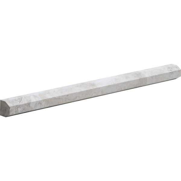 Silver Sky Marble 11/16x12 Honed Pencil Liner.