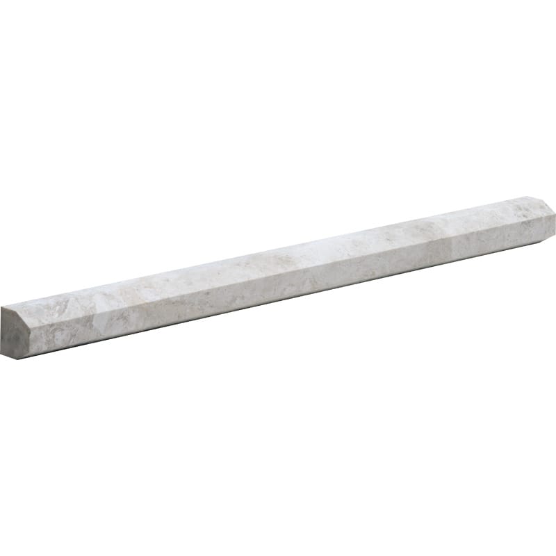 Silver Sky Marble 11/16x12 Honed Pencil Liner.