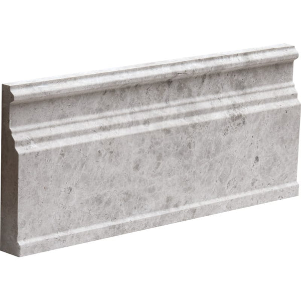 Silver Sky Marble 5 1/16x12 Honed Baseboard Molding.