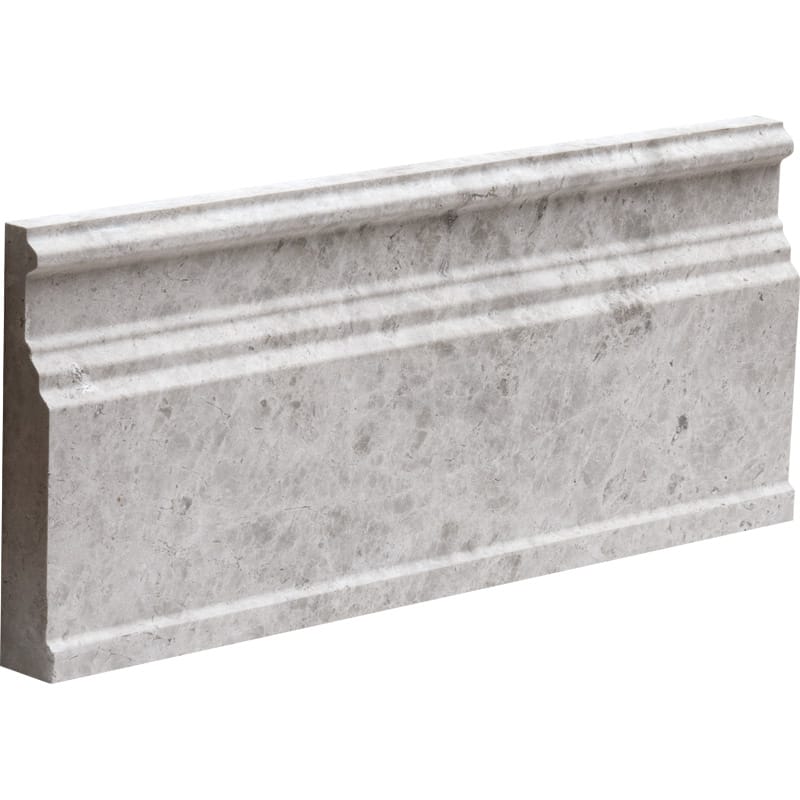Silver Sky Marble 5 1/16x12 Honed Baseboard Molding.