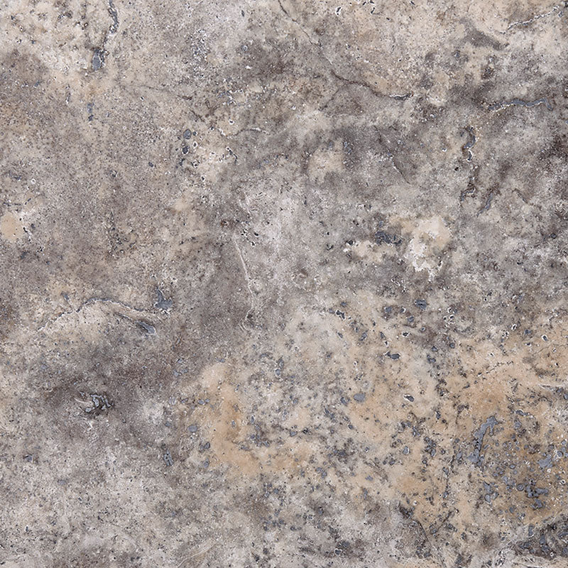 Silver Travertine 18x18 Tumbled Tile.