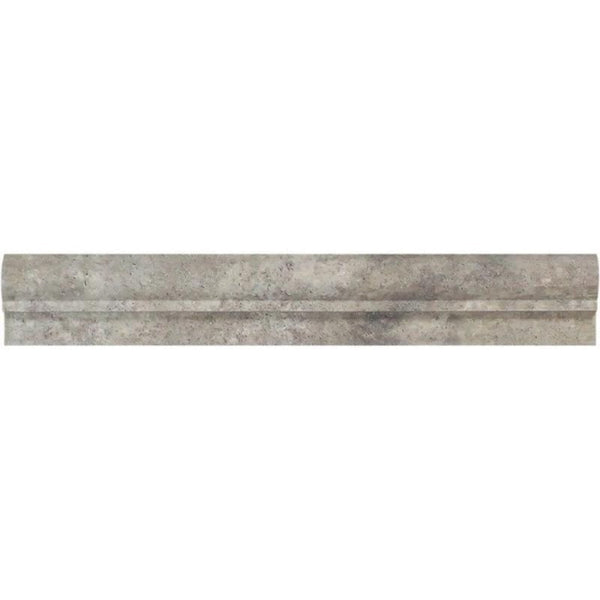 Silver Travertine 2x12 1 Step Chairrail.
