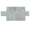 Silver Travertine 3x6 Tumbled Tile.