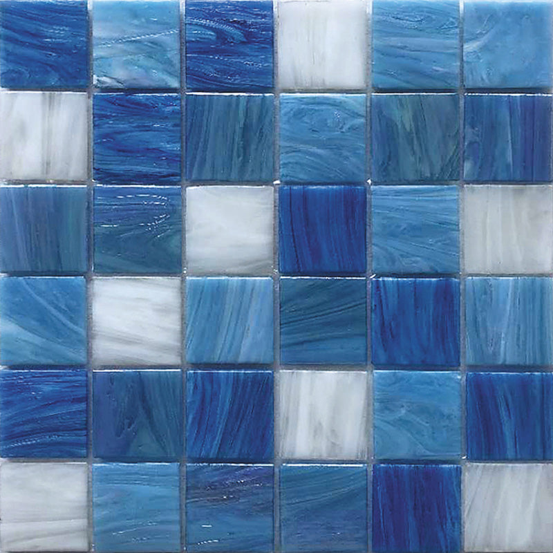 SOLID COLORS AND MIxES 2 Stella MIx48-BL593 Glass Mosaic Tile.