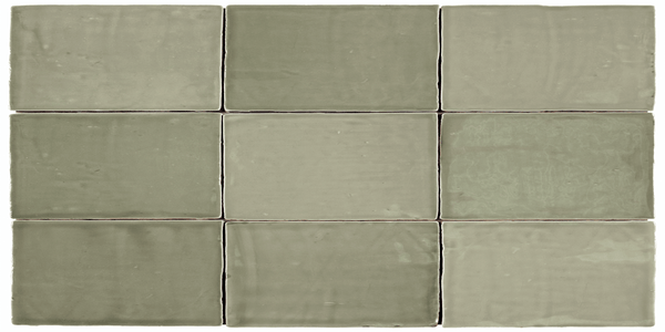 St Tropez Verde 2.5x5 Ceramic Wall Tile.