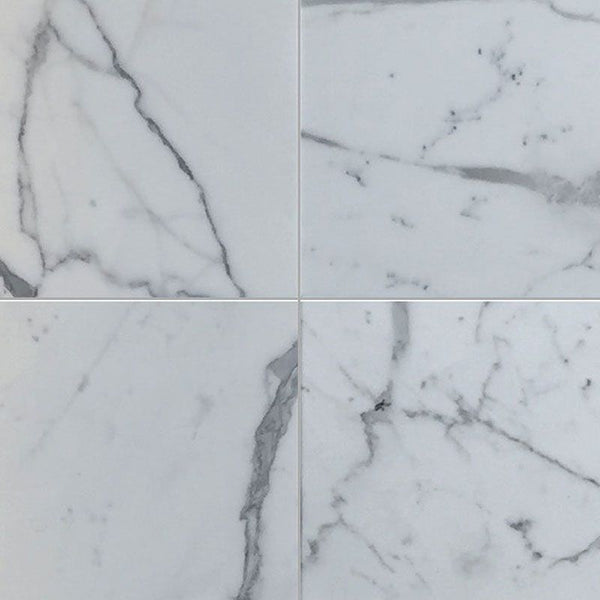 Statuario Marble 18x18 Polished Tile.