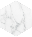 Statuary 8x9 Hexagon Porcelain Tile.