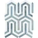 Thassos White and Blue Marble Berlinetta Polished Mosaic Tile.