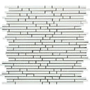 Thassos White Marble Honed Bamboo Sticks Design Mosaic Tile.