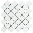 Thassos White Marble Lantern (Arabesque) Honed Mosaic Tile.