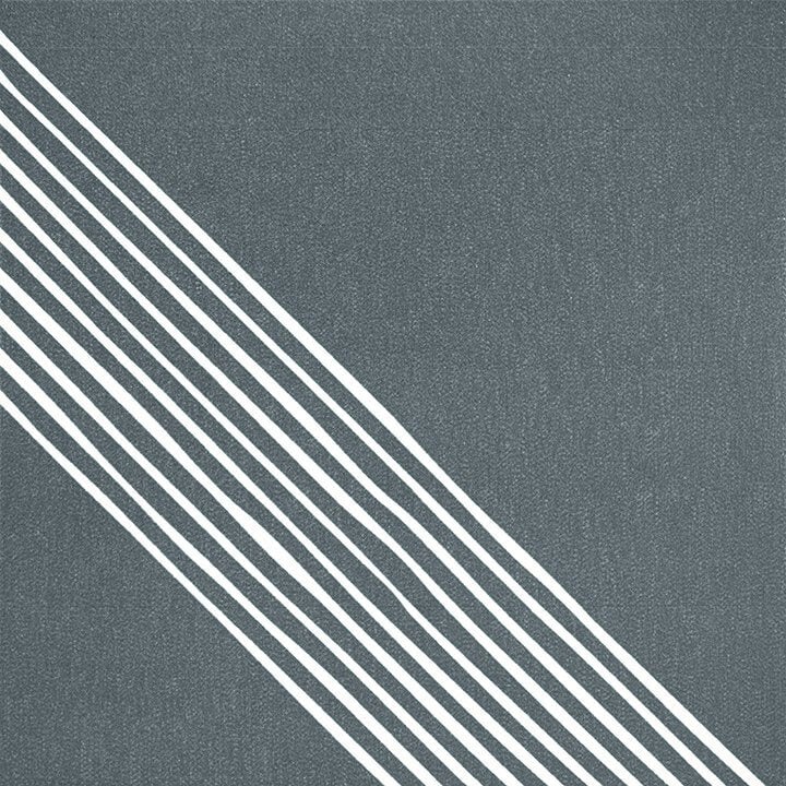 Tribe Petrol Blue Lines 8x8 Porcelain Tile.