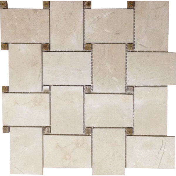 Valencia Zafra Crema Marfil/emperador Light Mosaic Tile.