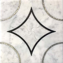 Waterjet Alcamo Bianco Carrara 12x12 Mosaic Tile.
