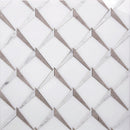 Waterjet Angolo 1 Paper White/ Bianco Carrara/eastern Beige Mosaic Tile.