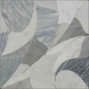 Waterjet Picasso 4 Bianco Carrara, Bardiglio Nuvolato Mosaic Tile.