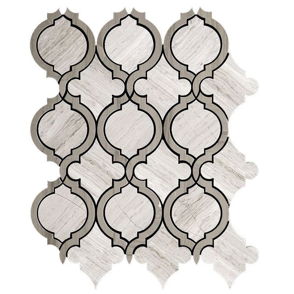 Waterjet Trellis 1 Stone Mosaic Tile.